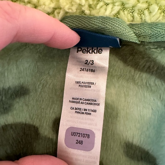 Pekkle Dinosaur Bathrobe Size 2/3 - Picture 2 of 2